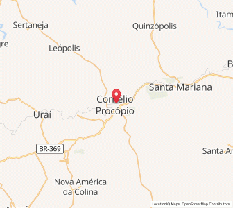 Map of Cornélio Procópio, Paraná