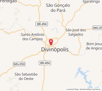 Map of Divinópolis, Minas Gerais