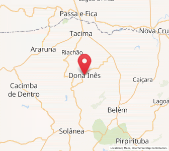 Map of Dona Inês, Paraíba
