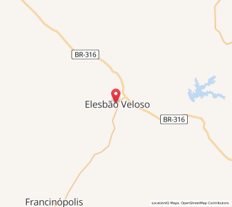 Map of Elesbão Veloso, Piauí