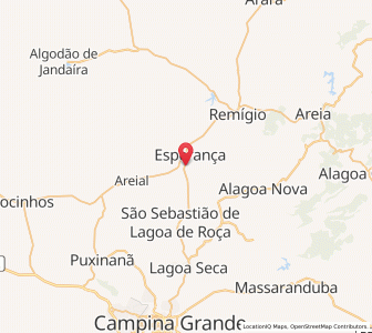 Map of Esperança, Paraíba