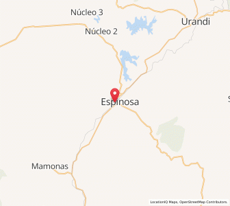 Map of Espinosa, Minas Gerais