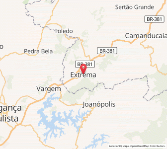 Map of Extrema, Minas Gerais
