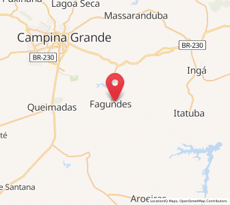 Map of Fagundes, Paraíba