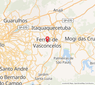 Map of Ferraz de Vasconcelos, São Paulo