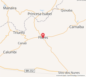 Map of Flores, Pernambuco