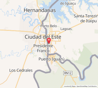 Map of Foz do Iguaçu, Paraná