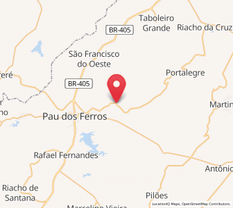 Map of Francisco Dantas, Rio Grande do Norte