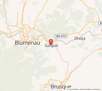 Map of Gaspar, Santa Catarina