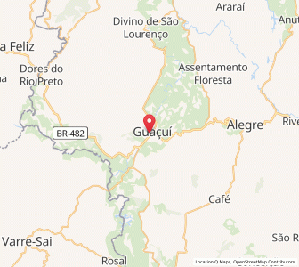 Map of Guaçuí, Espírito Santo