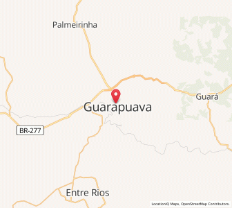Map of Guarapuava, Paraná