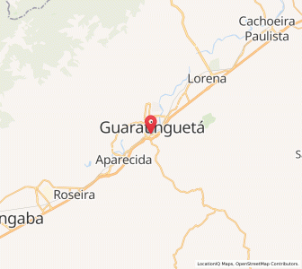 Map of Guaratinguetá, São Paulo