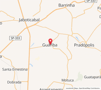 Map of Guariba, São Paulo
