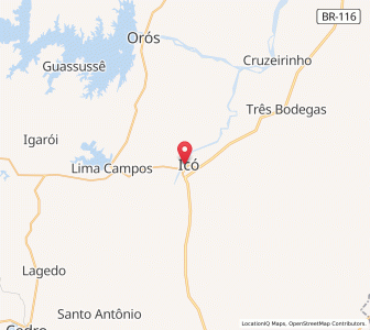 Map of Icó, Ceará