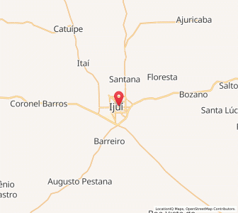 Map of Ijuí, Rio Grande do Sul