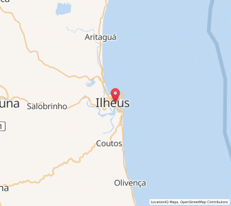 Map of Ilhéus, Bahia