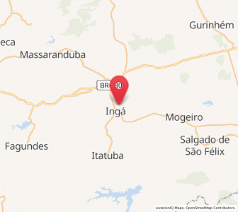 Map of Ingá, Paraíba