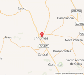 Map of Inhumas, Goiás
