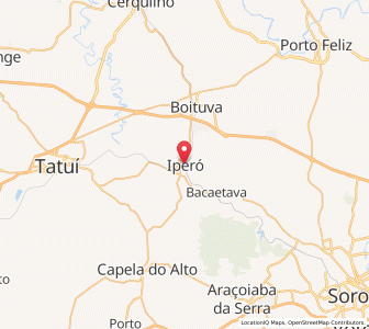 Map of Iperó, São Paulo