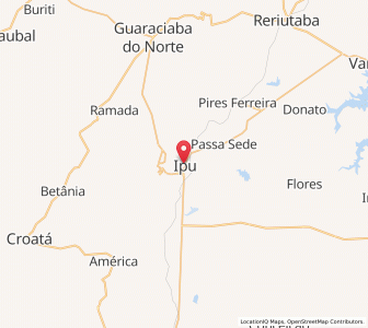Map of Ipu, Ceará