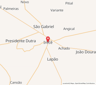 Map of Irecê, Bahia