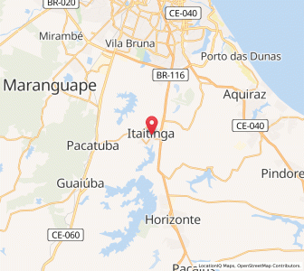 Map of Itaitinga, Ceará