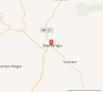 Map of Itamaraju, Bahia