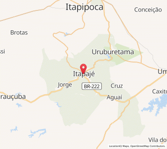 Map of Itapagé, Ceará