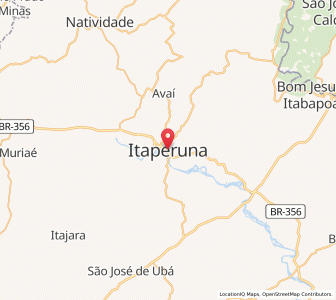 Map of Itaperuna, Rio de Janeiro