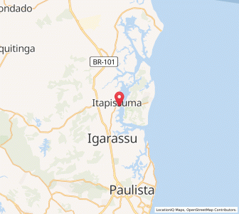 Map of Itapissuma, Pernambuco