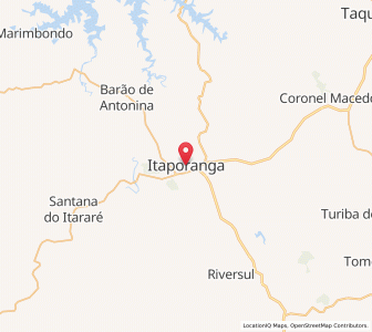 Map of Itaporanga, São Paulo