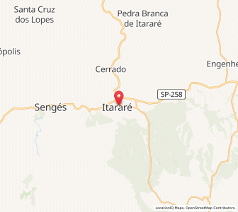 Map of Itararé, São Paulo