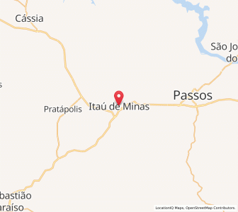Map of Itaú de Minas, Minas Gerais