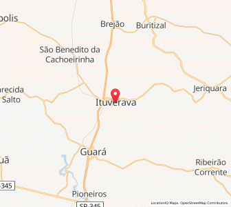 Map of Ituverava, São Paulo