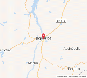 Map of Jaguaribe, Ceará