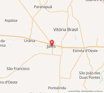 Map of Jales, São Paulo