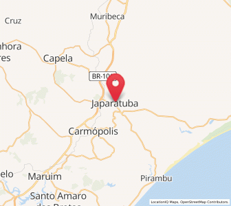 Map of Japaratuba, Sergipe
