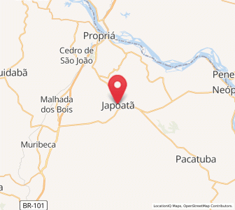 Map of Japoatã, Sergipe