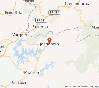 Map of Joanópolis, São Paulo