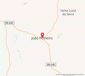 Map of João Pinheiro, Minas Gerais