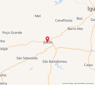 Map of Jucás, Ceará