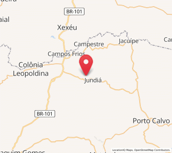 Map of Jundiá, Alagoas