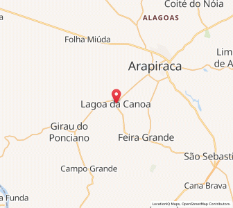 Map of Lagoa da Canoa, Alagoas
