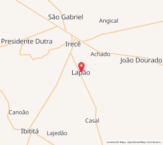 Map of Lapão, Bahia