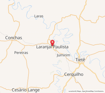Map of Laranjal Paulista, São Paulo