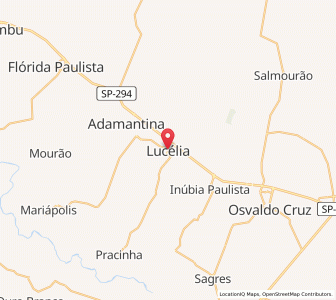 Map of Lucélia, São Paulo