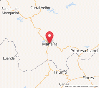 Map of Manaíra, Paraíba