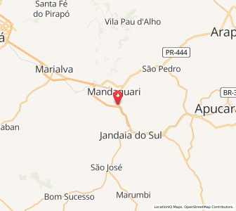 Map of Mandaguari, Paraná