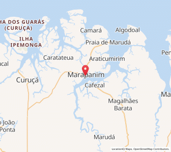 Map of Marapanim, Pará