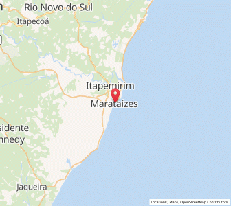 Map of Marataizes, Espírito Santo